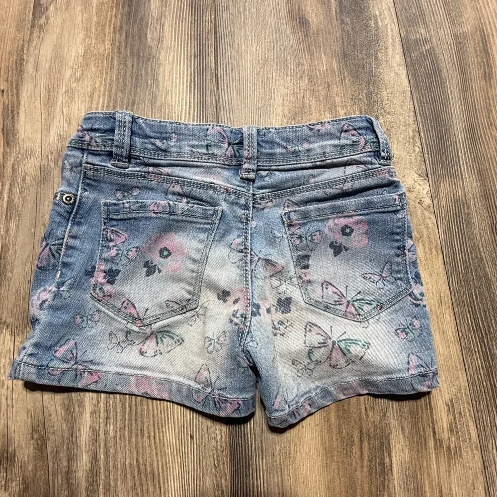 Cottagecore Sonoma Denim Shorts Blue Butterfly Floral Playwear Kids 6X